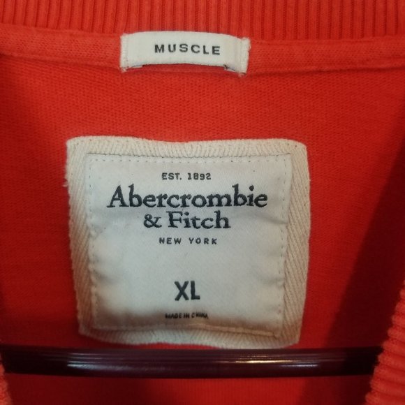 Abercrombie & Fitch Mens XL Orange Long Sleeves V- - Picture 4 of 6